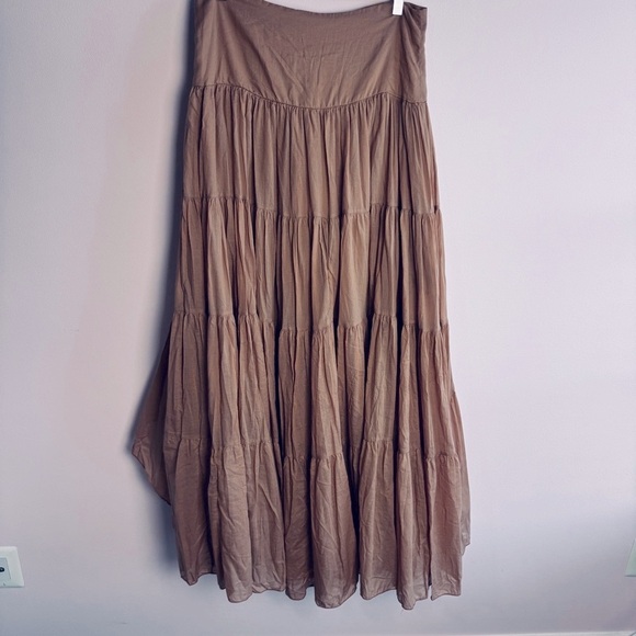 NEW Anthropologie size M / L Erika Pena Maxi Skirt Hi-Low Tiered - Picture 6 of 7